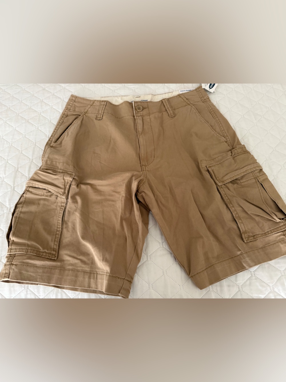 Men’s Old Navy Lived In Straight Cargo Shorts, Khaki, Size 32